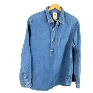 The Territory Ahead Mens Blue Cotton Long Sleeve Shirt Large RN161502